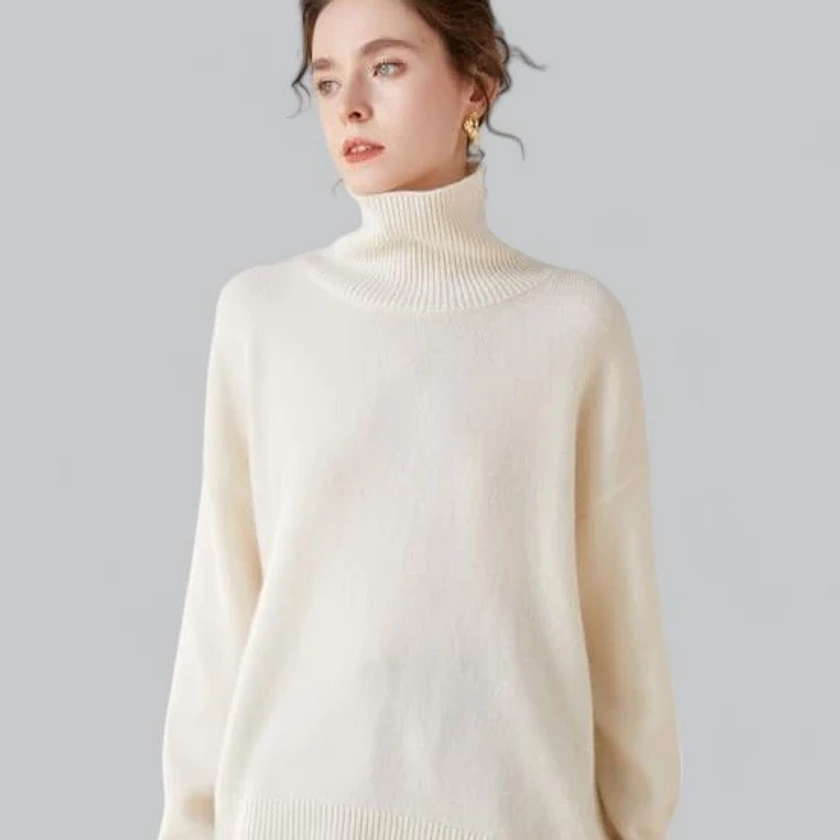 Valenti | Women's Classy Cashmere Sweater Turtle Neck Pullover