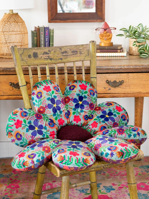 Reversible Seat & Floor Cushion - Flower – Natural Life