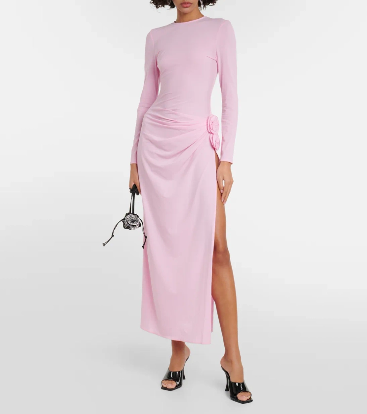 Draped midi dress in pink - Magda Butrym | Mytheresa