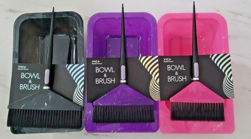 Hair Color Dye Brush & Bowl Set in Large, extra Large, XXL Salon Tint Non Slip