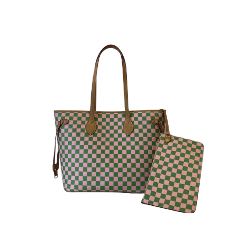 P&G (Pink & Green) Checkerboard Handbag