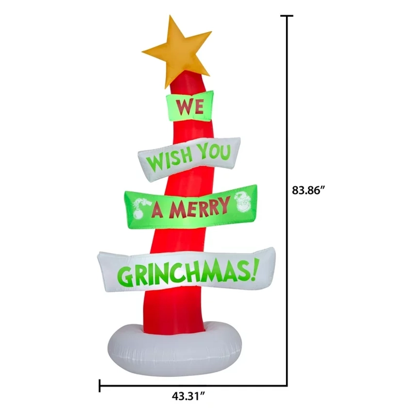 Airblown Inflatables 7 Foot Christmas Grinch Sign