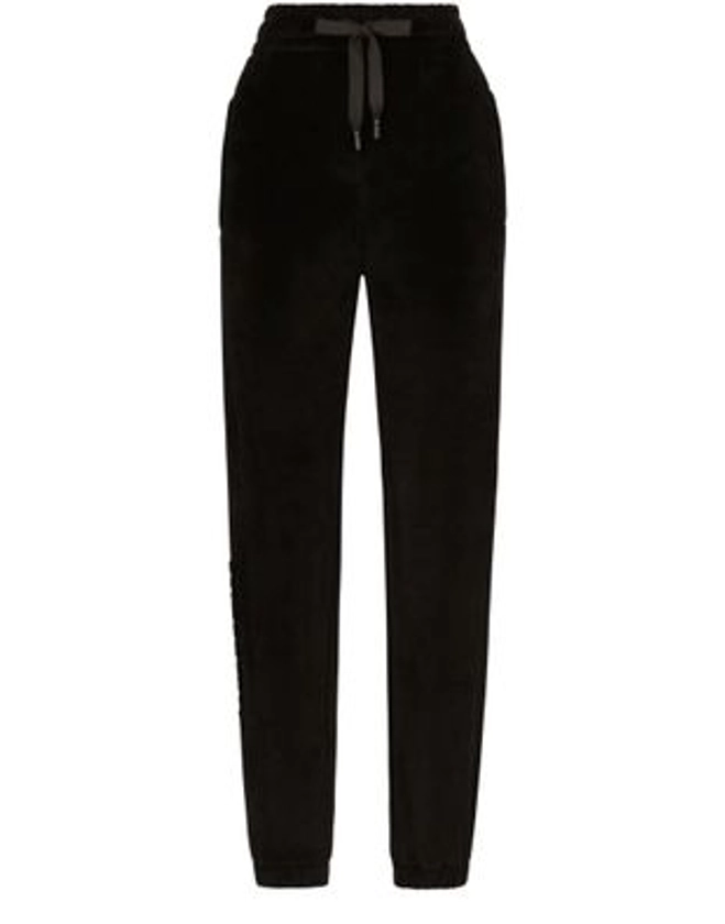 Jogging pants with embroidery - DOLCE & GABBANA