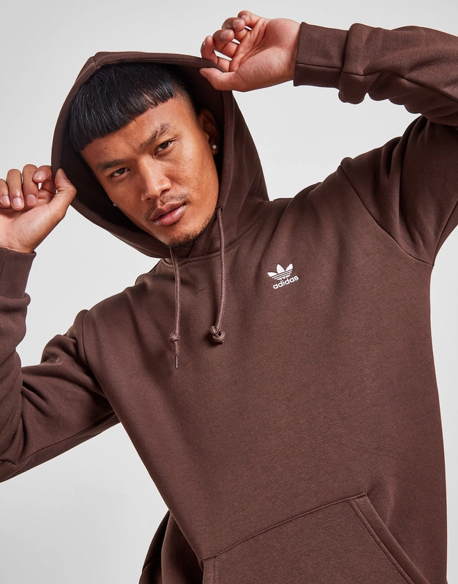 Brown adidas Originals Trefoil Essential Fleece Hoodie | JD Sports UK