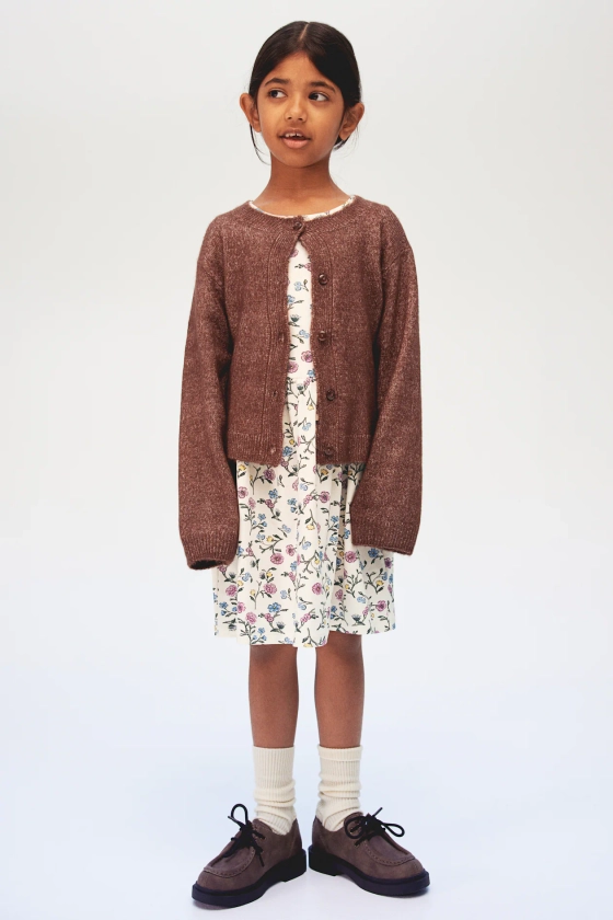 Printed cotton dress - White/Floral - Kids | H&M GB