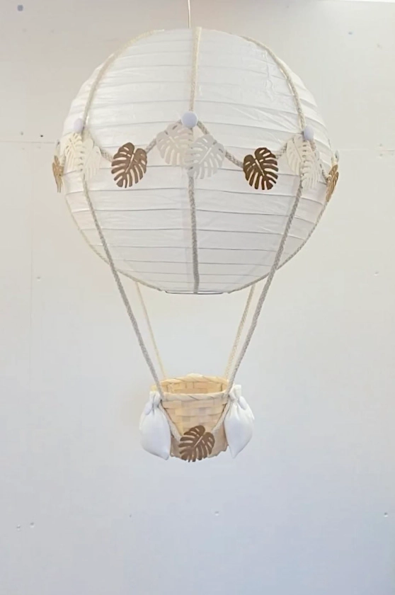 Neutral Jungle Safari Themed Hot Air Balloon Nursery Light Shade - Etsy UK