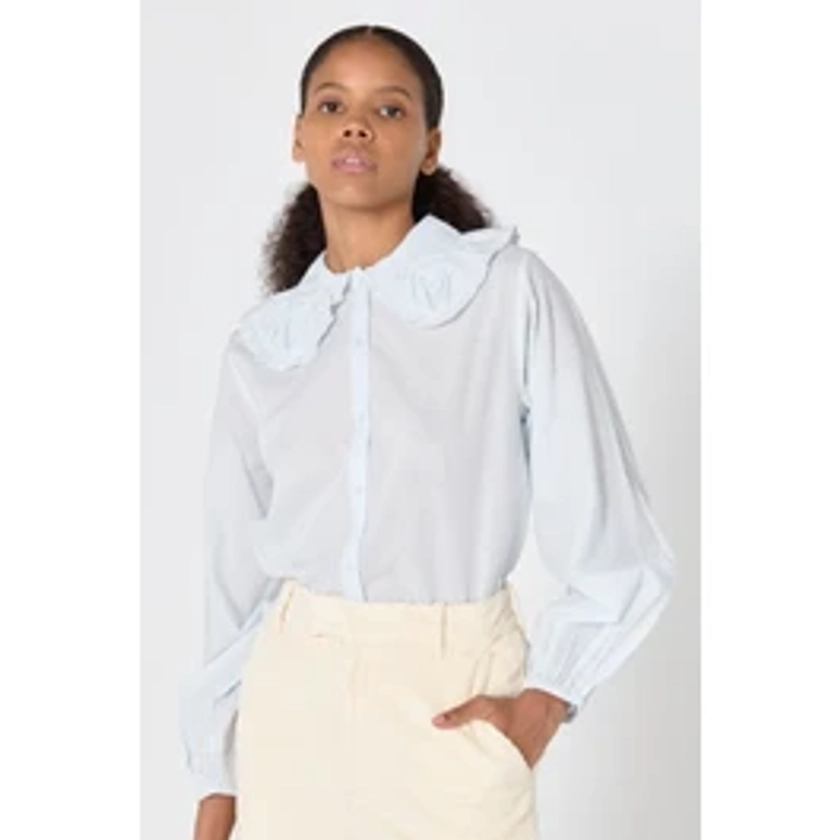 Frill neck blouse