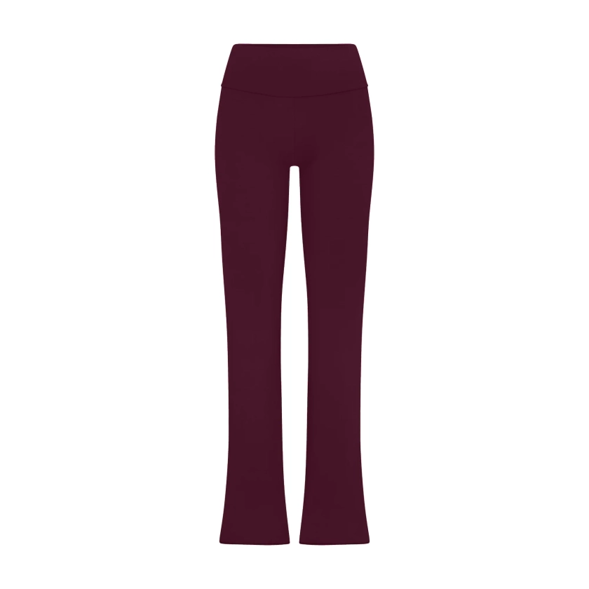 COTTON JERSEY FOLDOVER PANT | DEEP BERRY