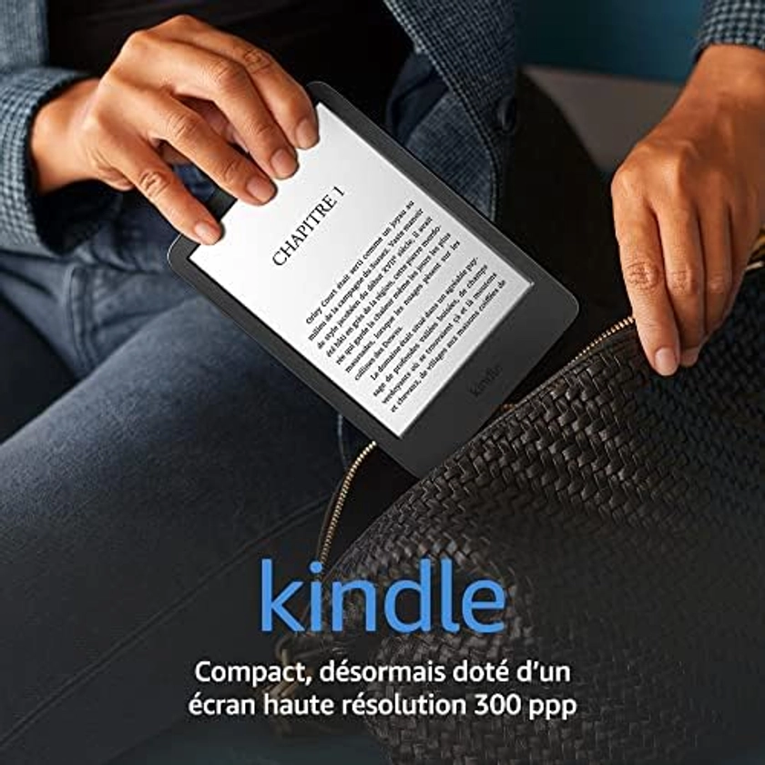Kindle (modèle 2022) | Le Kindle le plus léger et compact à ce jour | Écran haute résolution 6" 300 ppp et deux fois plus de stockage | Avec publicités | Noir