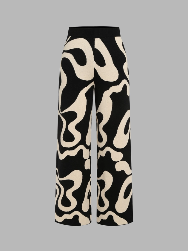 Everyday Illusion Psychedelic Swirl Knit Trousers