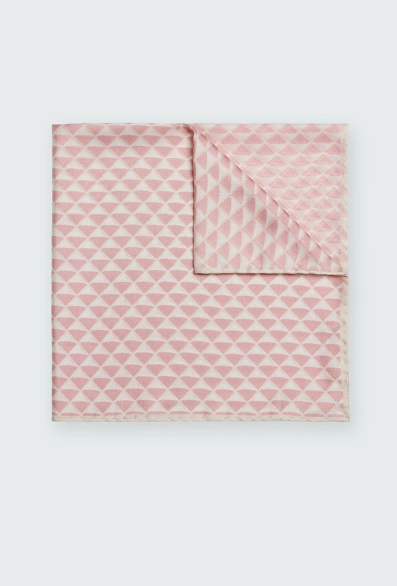 Pink Frame Geometric Pocket Square | INDOCHINO Accessories