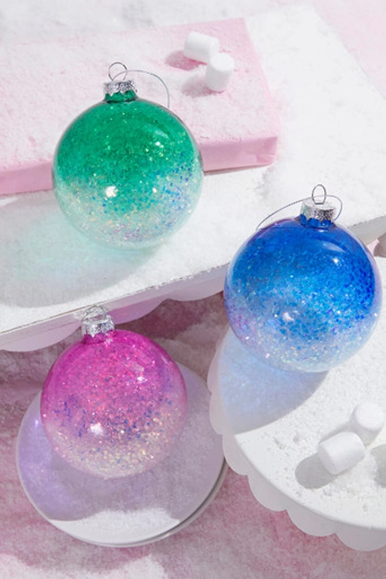 4" Glass Ombre Ball Ornament