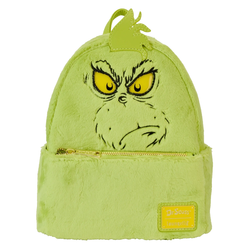 PLUSH GRINCH LIGHT UP COSPLAY MINI BACKPACK - DR SEUSS