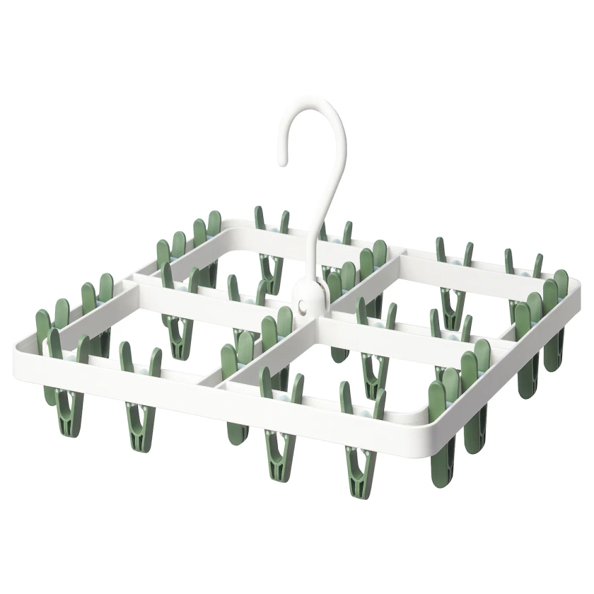 SLIBB hang dryer 24 clothespins, green - IKEA