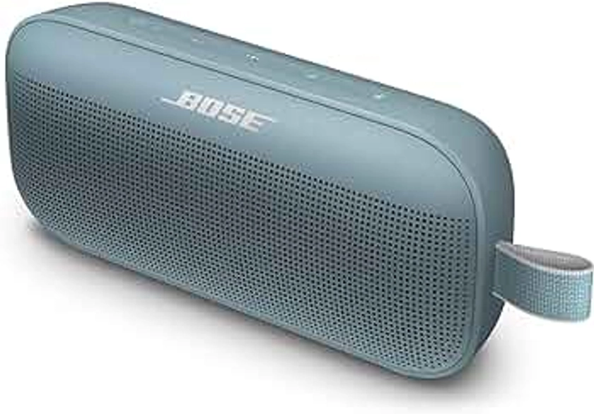 Bose SoundLink Flex Bluetooth Speaker, Portable Speaker with Microphone, Wireless Waterproof Speaker for Travel, Outdoor and Pool Use, Stone Blue