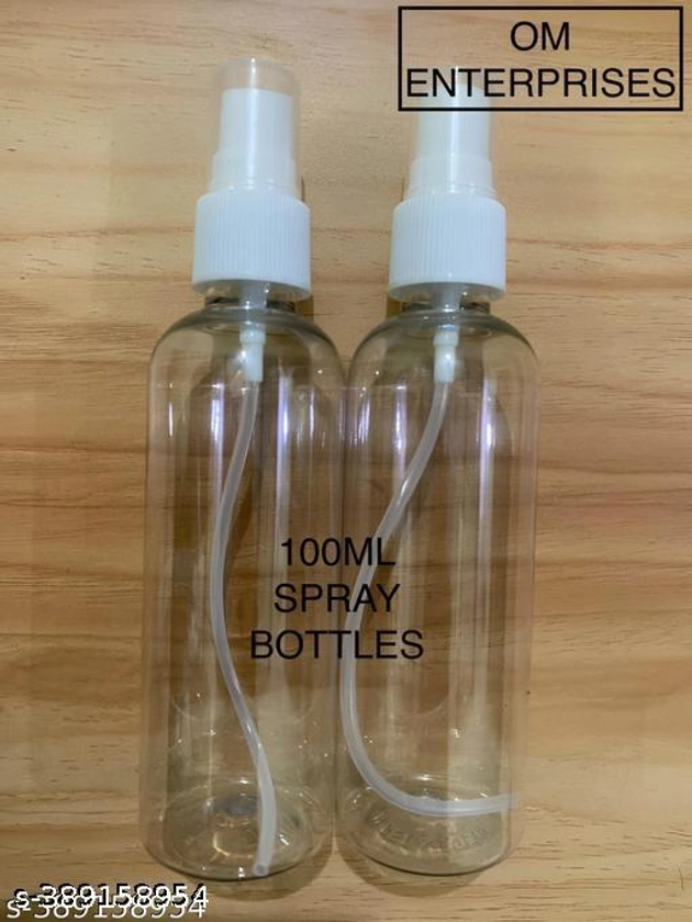 Pack 2 EmpetyTransparent Spray Bottle 100 ml Each Bottle (PET) Water Spray Bottle