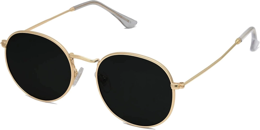 SOJOS Small Round Polarized Sunglasses for Women Men Classic Vintage Retro Shades UV400