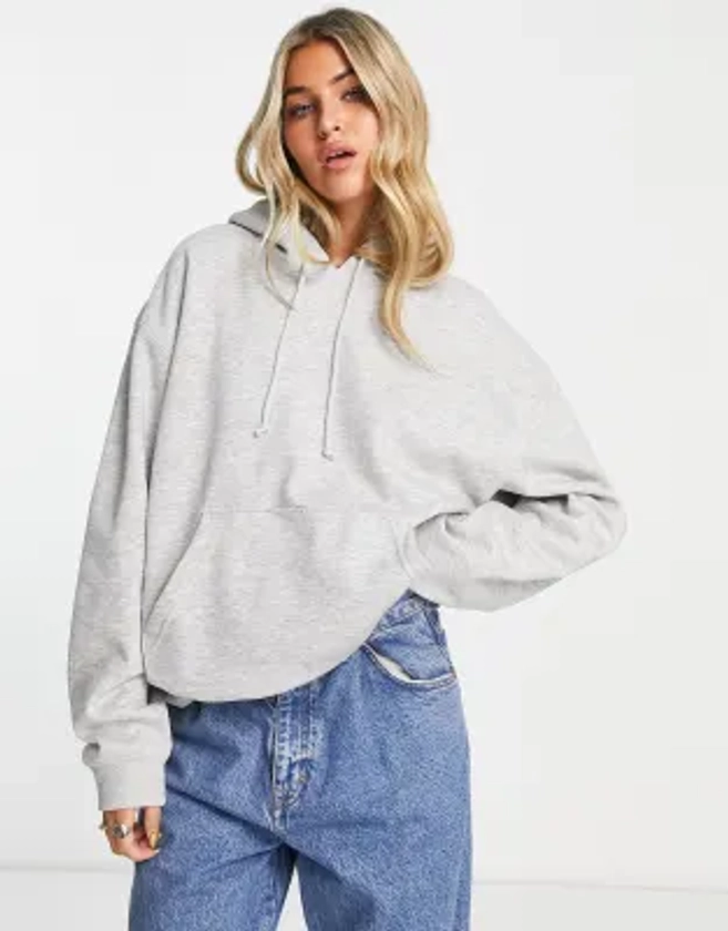 Weekday Essence hoodie in grey | ASOS