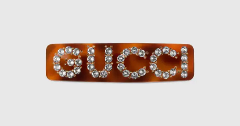 Gucci - Crystal Gucci single hair clip