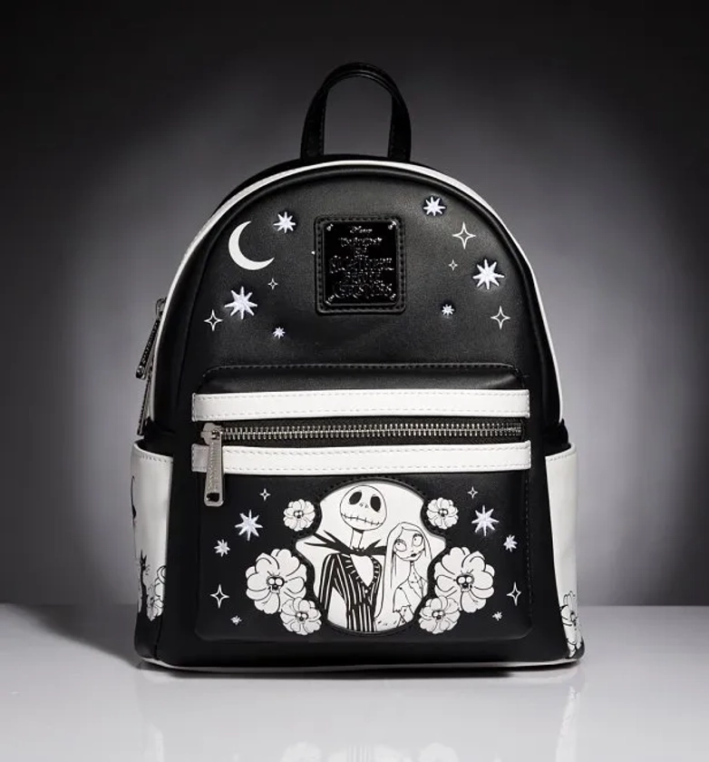 Loungefly Disney The Nightmare Before Christmas Jack And Sally Black & White Mini Backpack