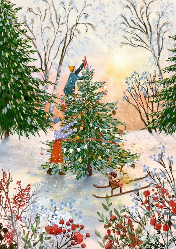 Giclee Fine Art Print "Decked in Holiday Magic"