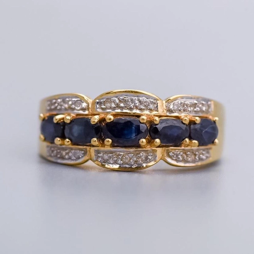 18K Gold Sapphire and Diamond Ring — Don Laurence Jewellery