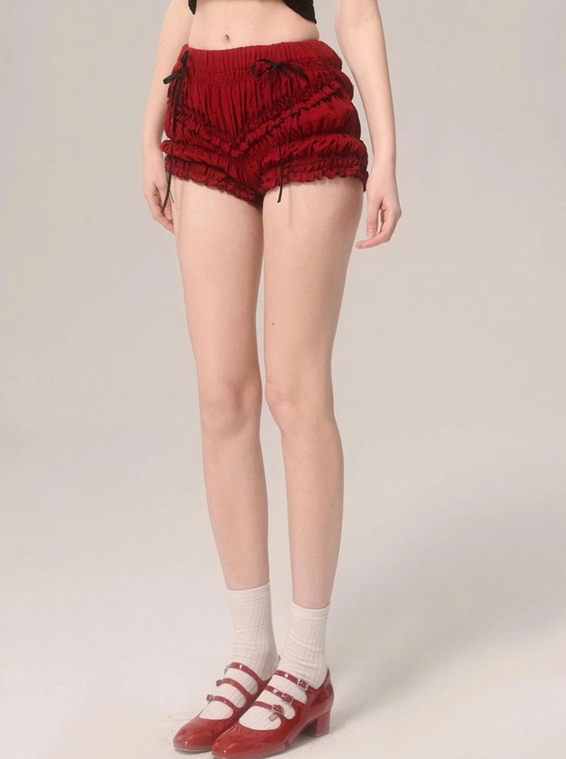 Cherry Red Ruffle Shorts in 2024 | Fashion inspo outfits, Fashion inspo, Fashion
