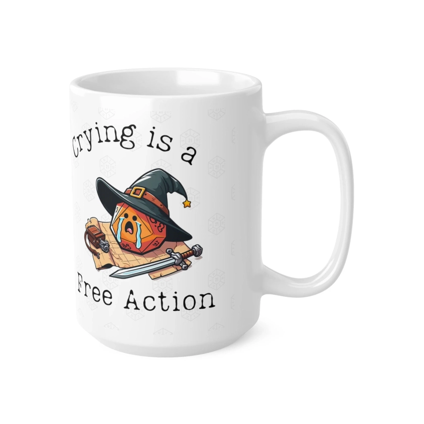 Dnd Crying is a Free Action Mug