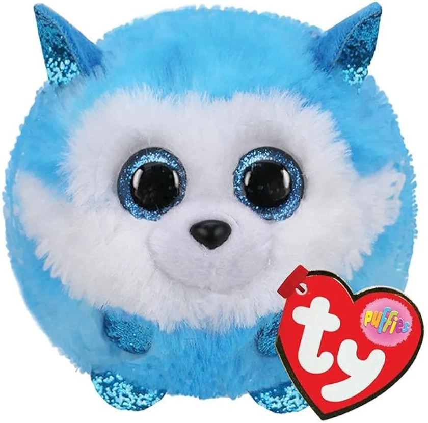 Ty Puffies Prince Blue Husky 4" | Beanie Baby Soft Plush Toy | Collectible Cuddly Stuffed Teddy
