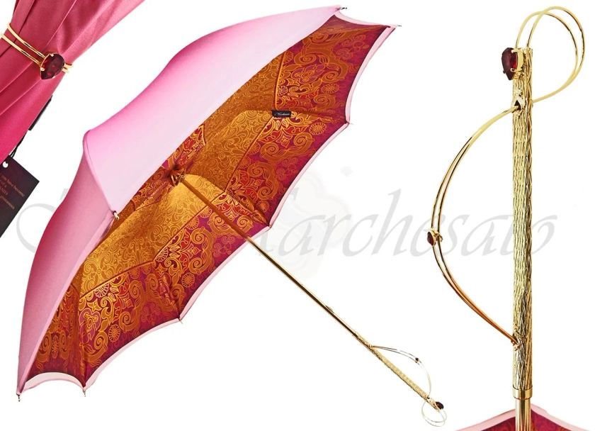 Double Canopy Ladies Umbrella - Designed By " il Marchesato" Fuchsia women umbrella