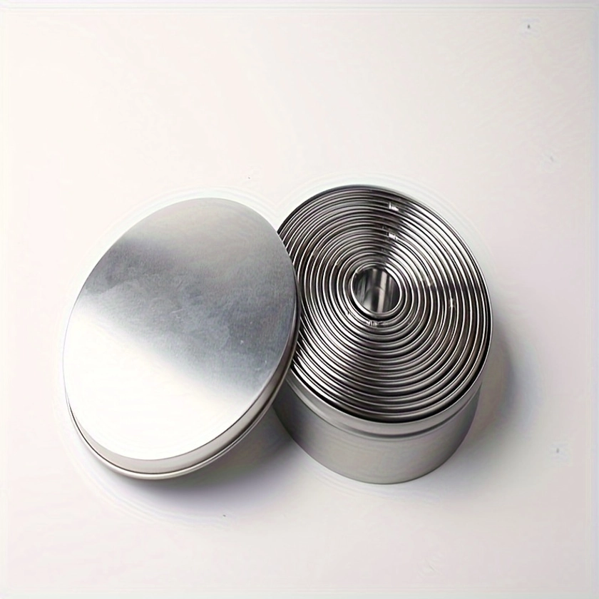 Set, Round Cookie Cutters, Stainless Steel Pastry Cutter, Biscuit Molds, Dumpling Molds, Baking Tools, Kitchen Accessories