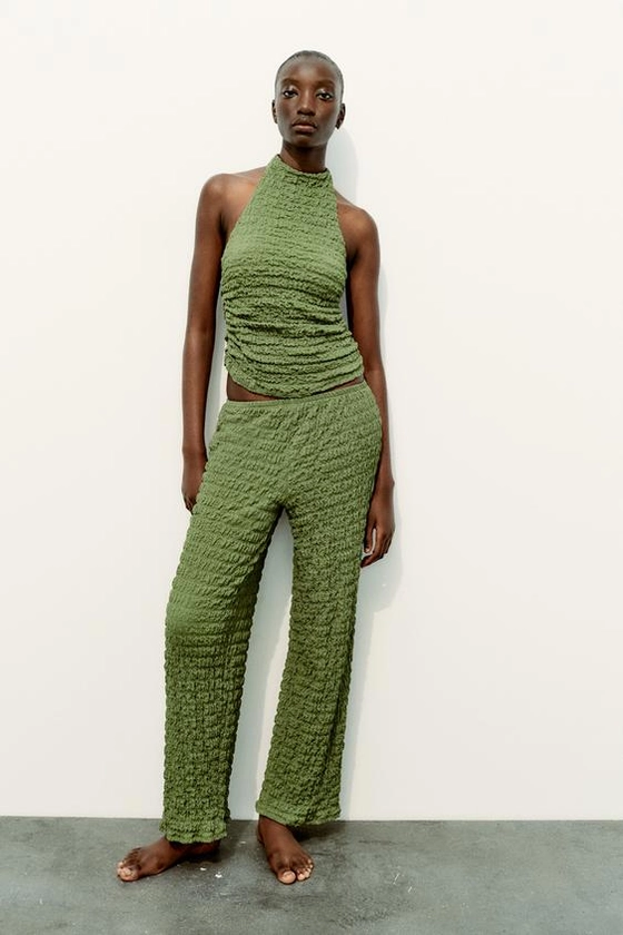 TEXTURED TROUSERS