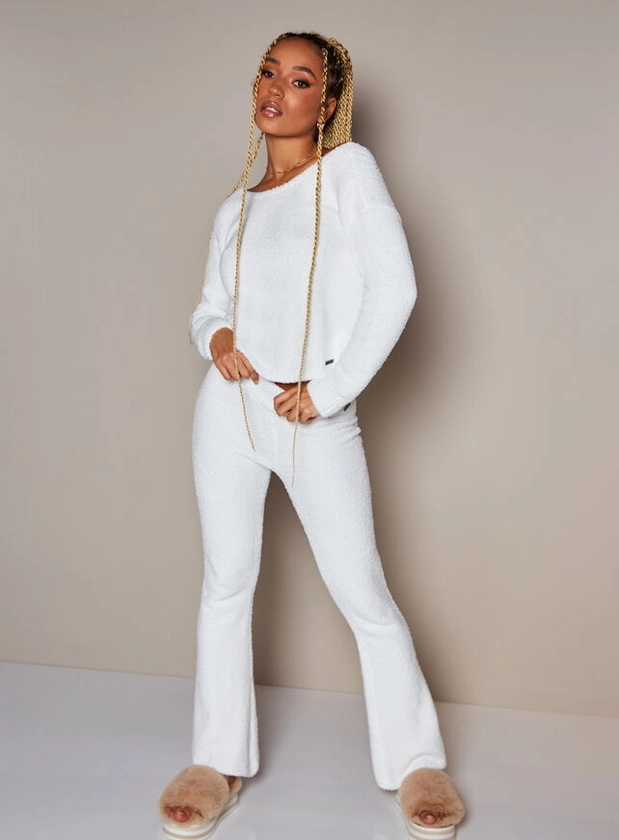 Cloud Yarn Knitted Flare Trousers | Boux Avenue
