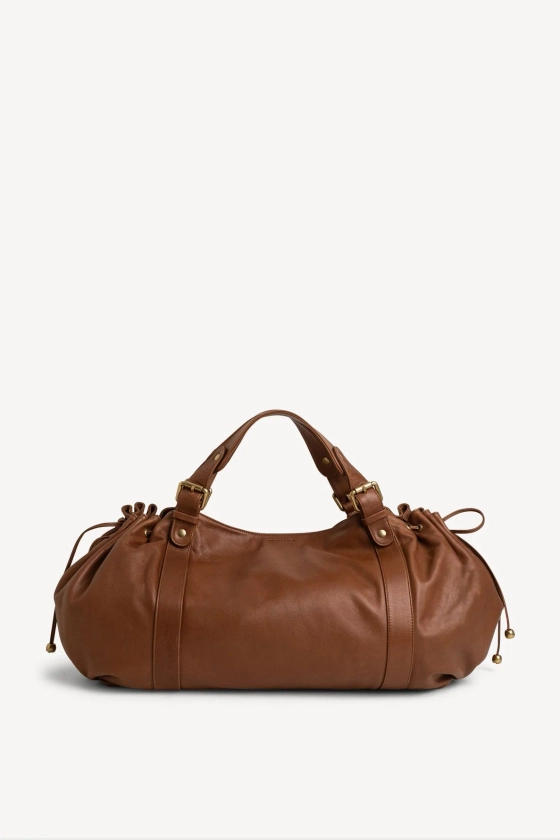 Camel calfskin handbag - 24H | Gerard Darel