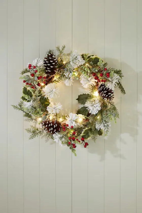 Buy Bayswood Green Pine Cone Wreath 45cm from the Next UK online shop