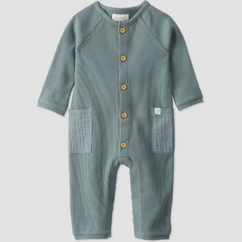 Little Planet by Carter's Organic Baby Waffle Romper - Gray 6M