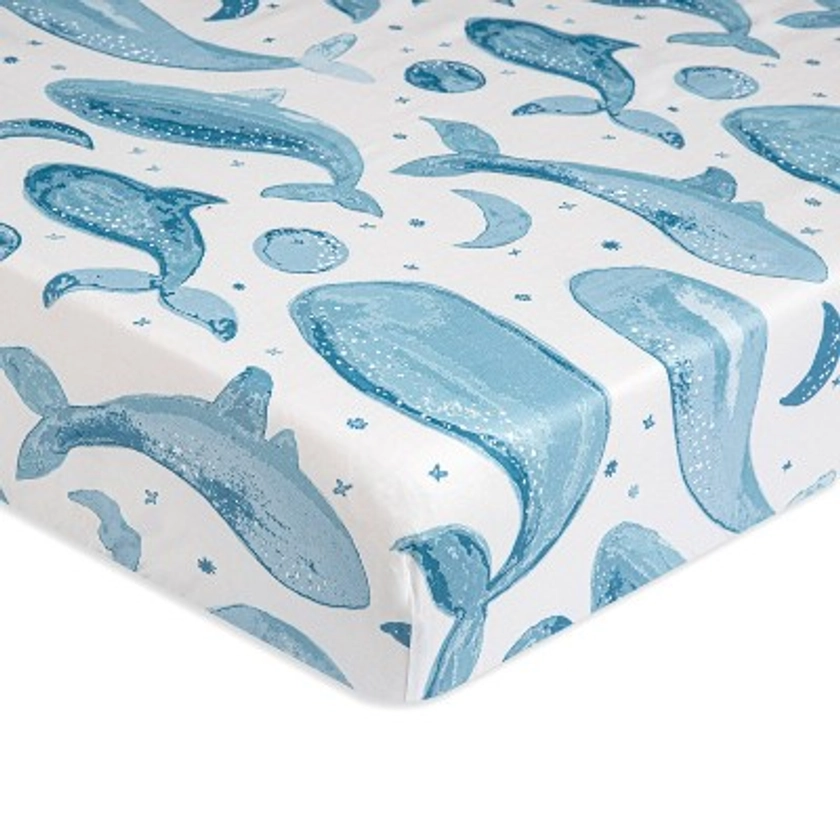 Crane Baby Cotton Sateen Fitted Crib Sheet