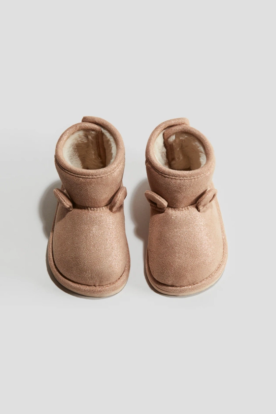 Fluffy-Lined Boots - Beige - Kids | H&M US