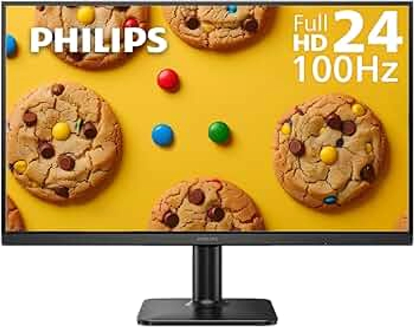 PHILIPS 24E2N1100B New 24 inch IPS Full HD (1920 x 1080) 100Hz Monitor, VESA, HDMI x1, VGA Port x1, Eye Care, 4 Year Advance Replacement Warranty