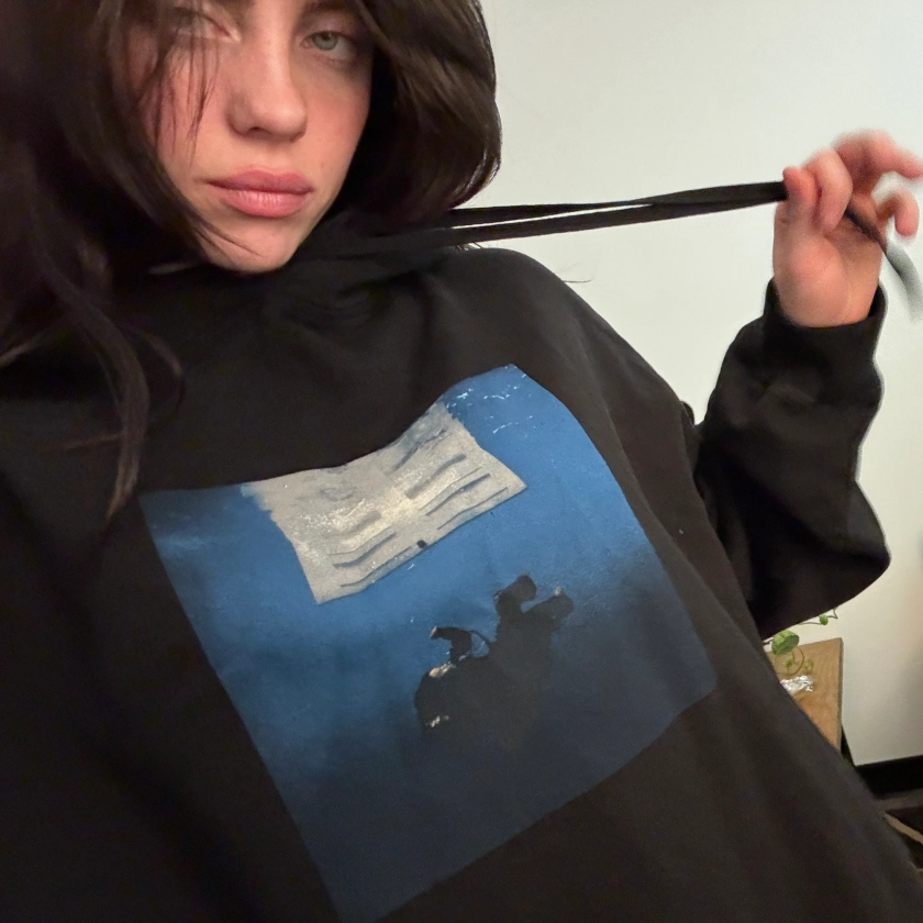 HIT ME HARD AND SOFT Black Cover Pullover Hoodie - Billie Eilish | Store