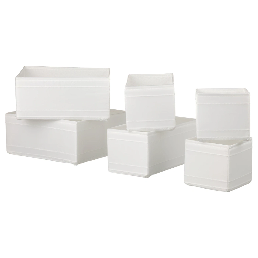 SKUBB Box, set of 6 - white