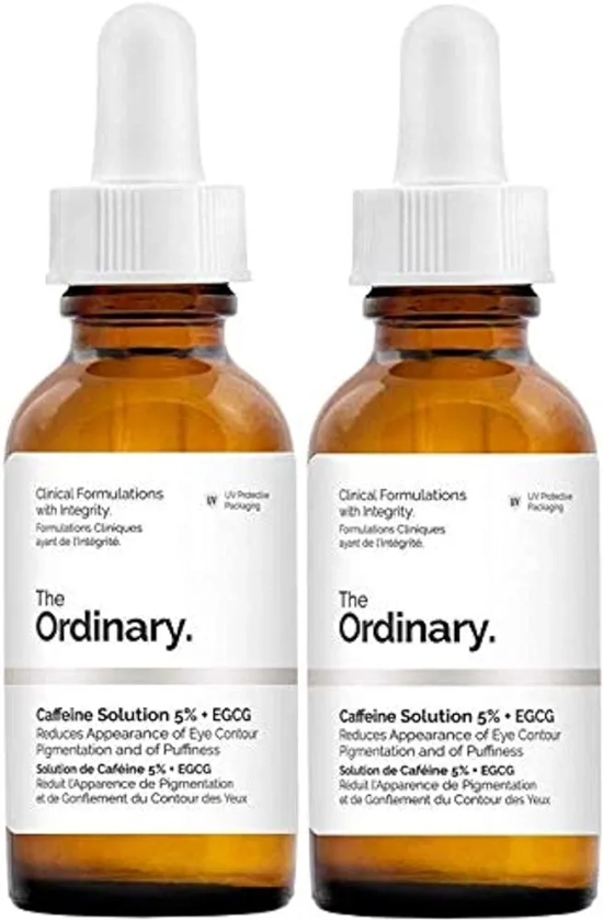 2 Pack of The Ordinary Caffeine Solution 5% + EGCG (30ml): Reduces Appearance of Eye Contour Pigmentation and Puffiness