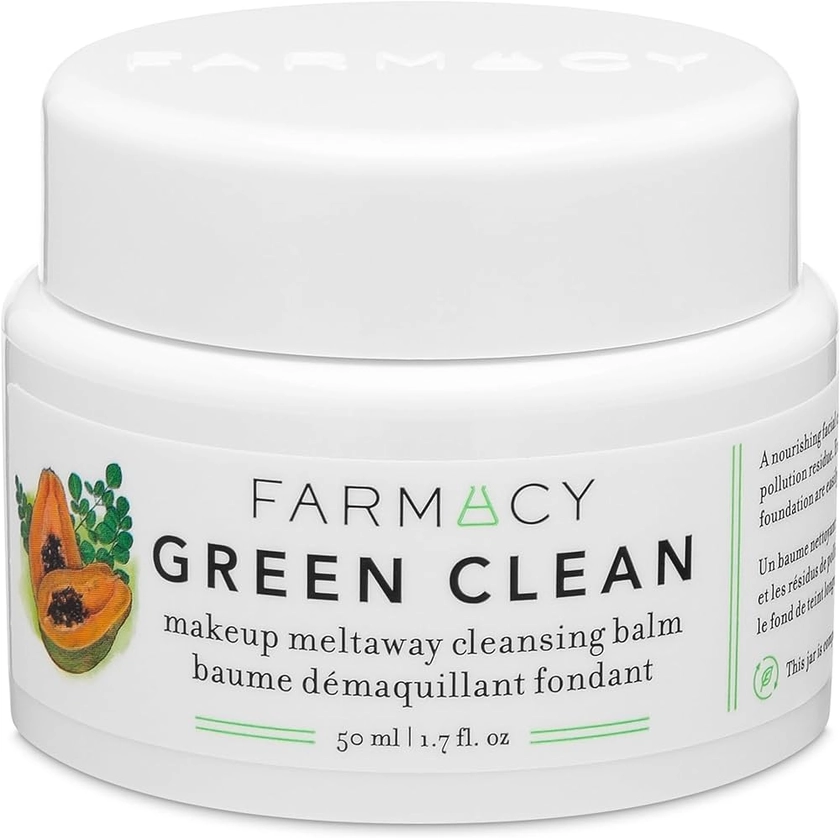 Amazon.com: Farmacy Natural Cleansing Balm - Green Clean Makeup Remover Balm - Effortlessly Removes Makeup & SPF - Travel Size 1.7oz Makeup Cleansing Balm : Beauty & Personal Care