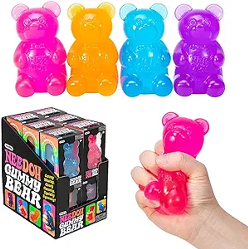Schylling NeeDoh Gummy Bear - Sensory Fidget Toy - Assorted Colors - Ages 3 to Adult (Pack of 1)
