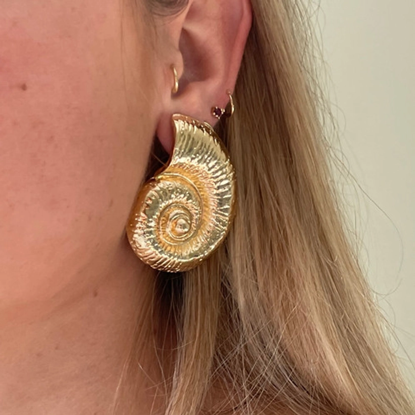 Conch Shell Statement Earrings | Shop The Deli