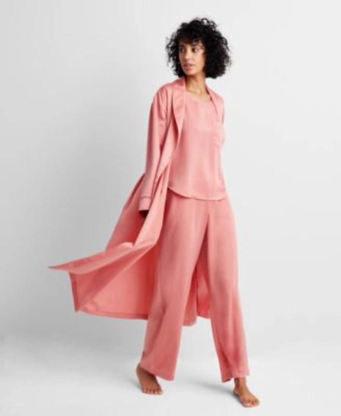 Women's 2-Pc. Crepe de Chine Short-Sleeve Pajama Set, Created for Macy's