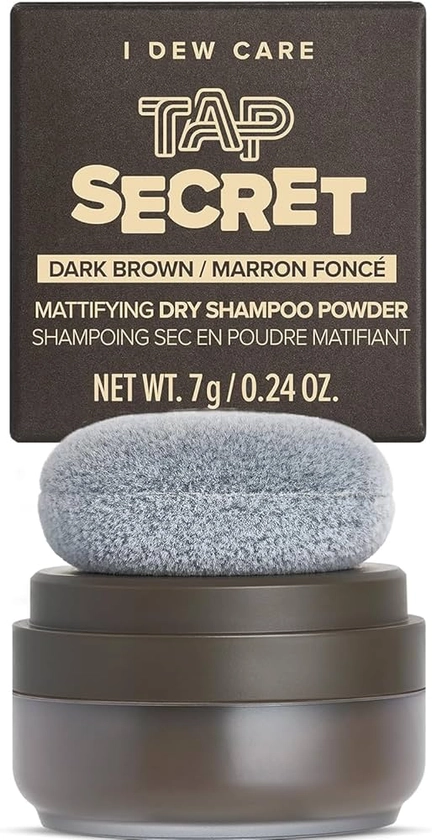 Amazon.com : I DEW CARE Dry Shampoo Powder - Tap Secret Dark Brown | With Betaine, Black Ginseng, Non-aerosol, Benzene-free, Mattifying Root Boost, No White Cast, Travel Size Dry Shampoo for Dark Hair : Beauty & Personal Care
