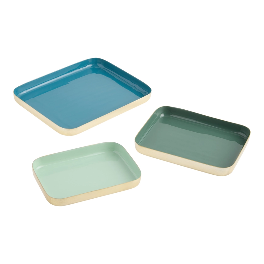 Fae Square Enameled Metal Desk Tray - World Market