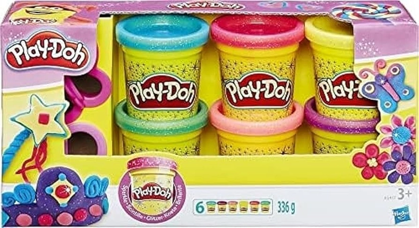 Play-Doh Sparkle Collection with 6 Non-Toxic Colours