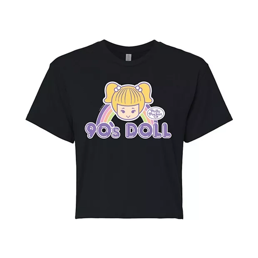 Juniors' Polly Pocket 90s Doll Cropped Tee